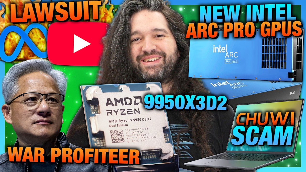 HW News - NVIDIAs Face ID Chip, YouTube Loses Lawsuit (lol), AMD 9950X3D2, and Laptop Scams