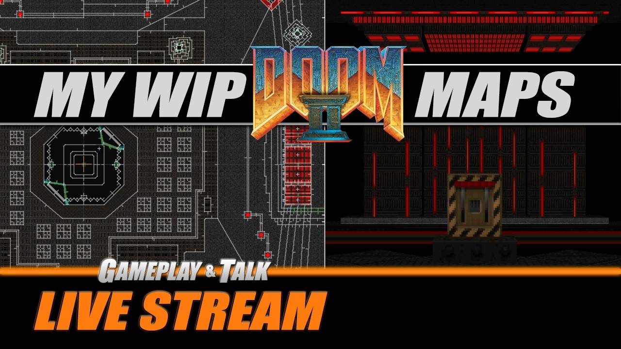 My WIP DOOM Maps + Afflicted.wad Lower Difficulties! | Gameplay and Talk Live Stream #534