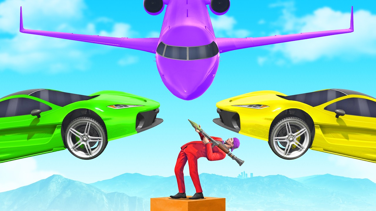 RPG vs SUPER CARS + PLANES in GTA 5!