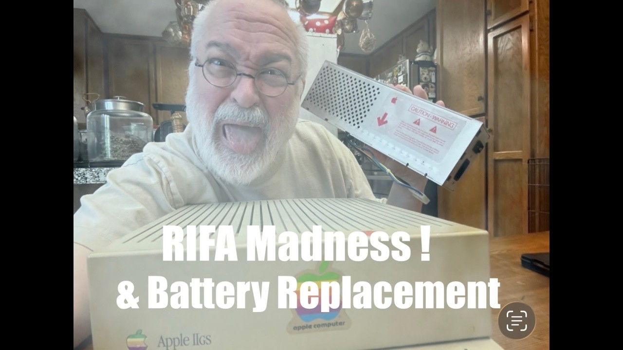 RIFA Madness - Apple IIgs Power Supply Removal & Battery Replacement - Reefer Capacitors Smoking- II