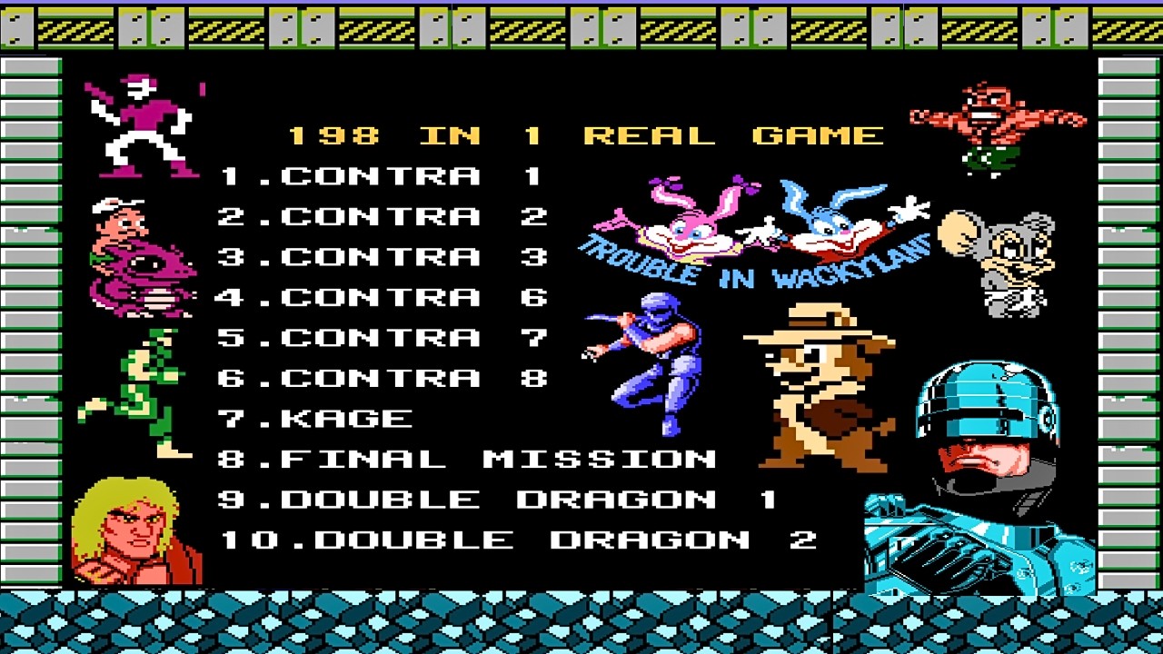 NES 198 in 1 Gameplay : Best Classic 8-Bit Games