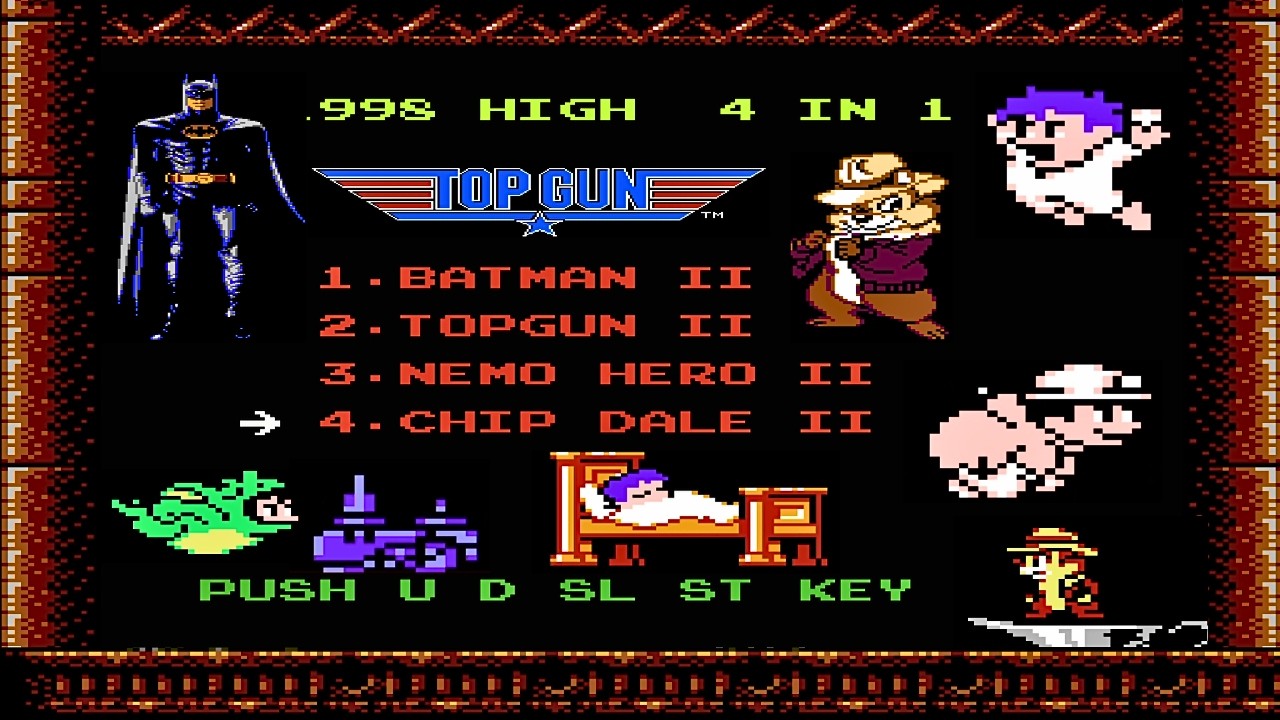 Retro NES 4-in-1 Gameplay : Classic 8-Bit Games Compilation