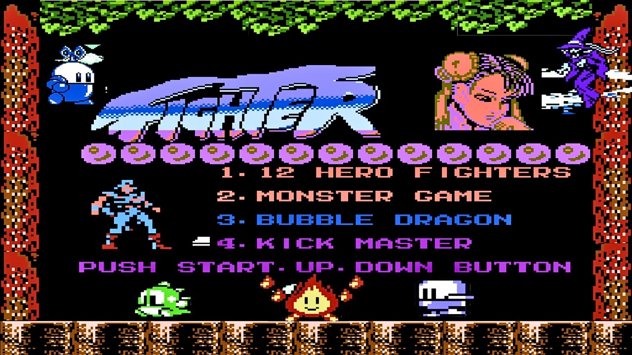 NES 4 in 1 Fighter Gameplay : Retro Fighting Games Full Gameplay