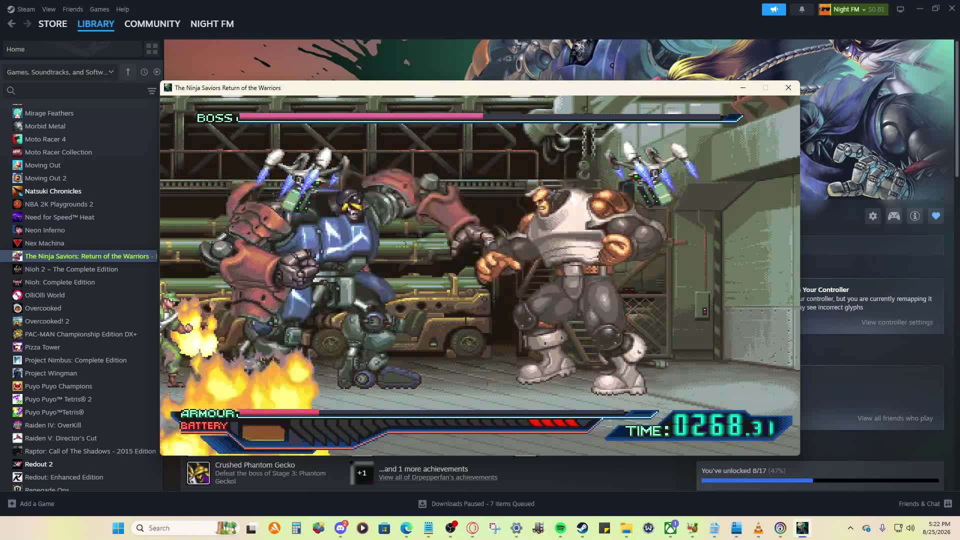 Submission Watch: Bishop Black posts Stage 1 - Normal time - 02:14.040 on The Ninja Saviors: Retu...
