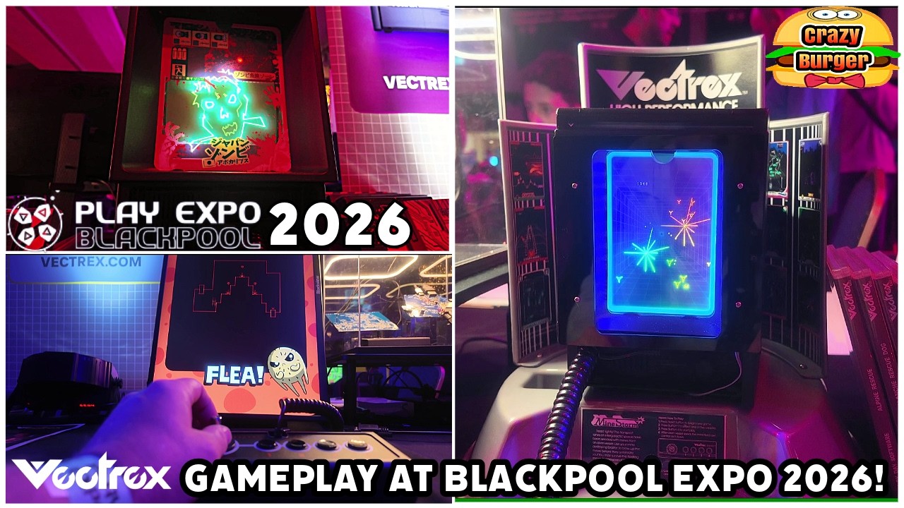 Blackpool Play Expo 2026 - Vectrex Gameplay, Vectrex Mini, Flea On Vectrex, Flearun sneak peek..