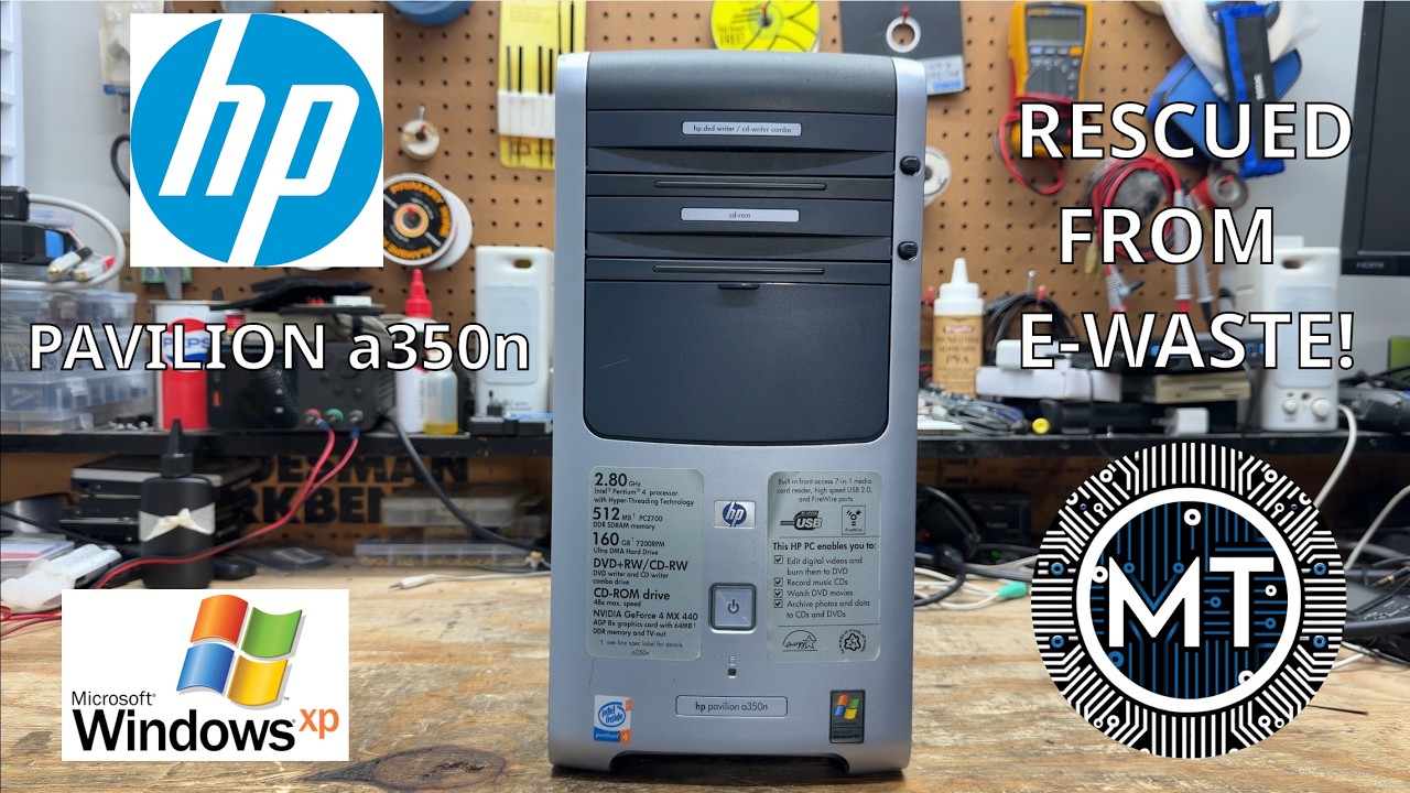 2000s Computer RESCUED from e-waste! HP Pavilion a350n