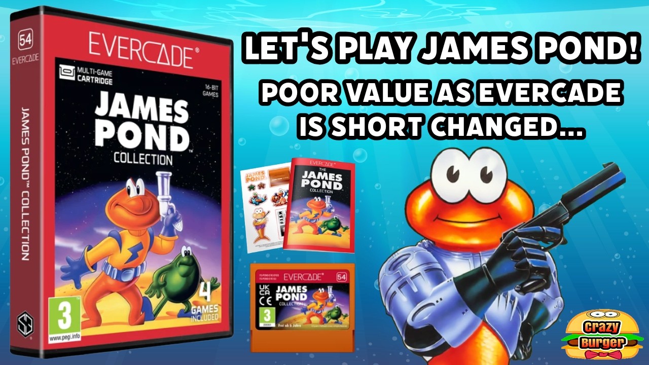 Evercade James Pond Collection - All 4 Games Played (NOT On Evercade)