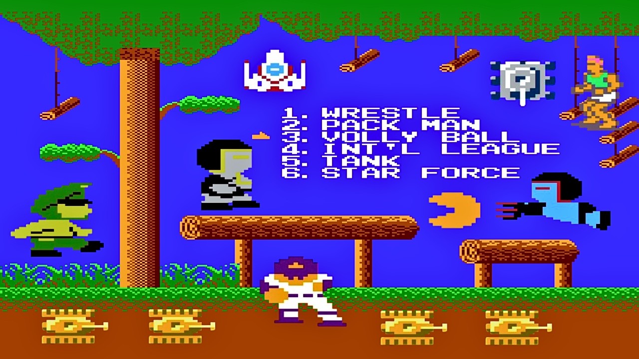 6 Games in 1! NES Retro Games Compilation