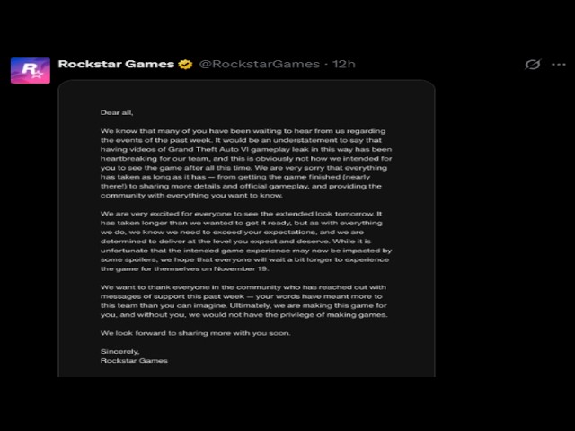 Rockstar Addressed the Leaks